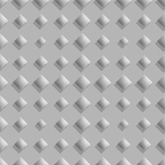 Fototapeta premium Seamless pattern, geometric ornament 3D stylization, grey vector print