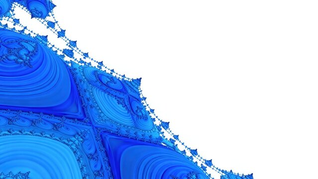 Blue fractal pattern with intricate design
