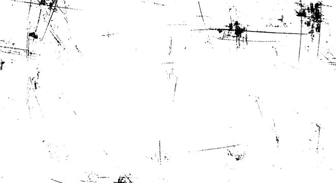 Abstract scratch marks and scattered dots on a white background grunge texture