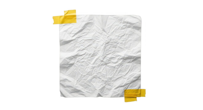 Close-up of crumpled white fabric texture with creases