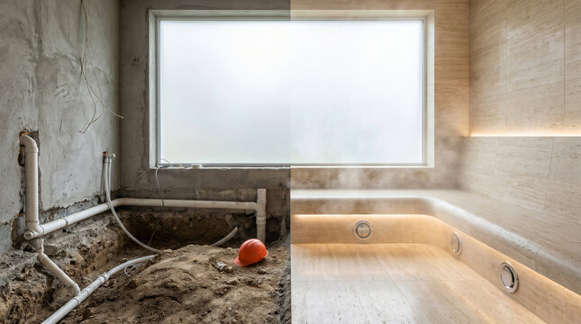 Luxury Steam Room Renovation Before After Construction and Wellness