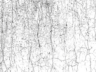 Fototapeta premium black and white close up of a distressed, cracked, and splattered surface. 