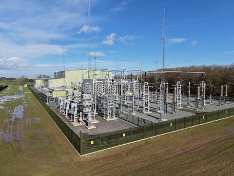 Dogger Bank Wind Farm converter station, Creyke Beck substation East Yorkshire