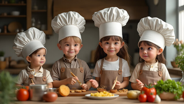 Family cooking session ideas. Personalized chef hats for family fun. Engaging cooking activities for kids. Create memories in the kitchen together.