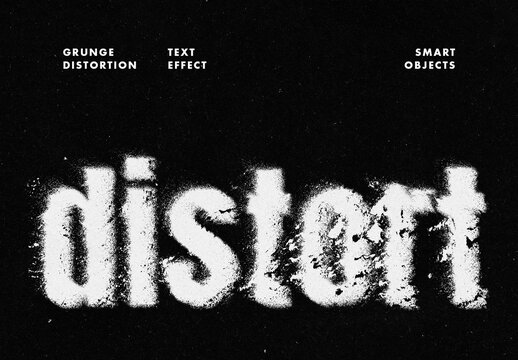 Grunge Stamp Text Effect &ndash; Distortion Typography for Logo, Poster & Branding (PSD)