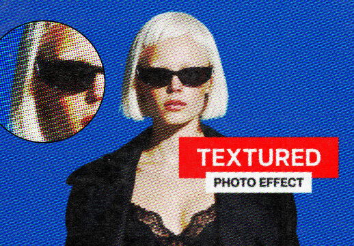 Saturated Print Photo Effect &ndash; Halftone for Album Cover & Social Media (PSD)