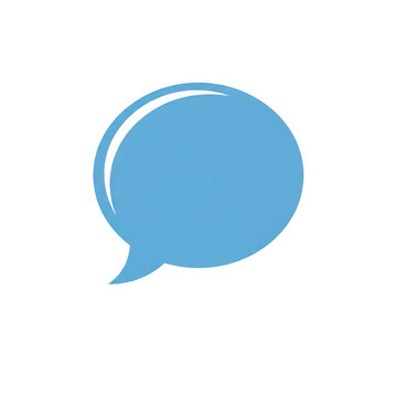 Simple blue speech bubble illustration