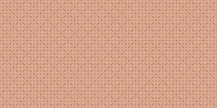 Subtle elegant vector seamless background. Abstract geometric floral pattern with small diamonds, flower silhouettes, leaves, lattice. Simple minimal ornament in oriental style. Repeated geo design