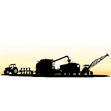 Heavy machinery road construction equipment.