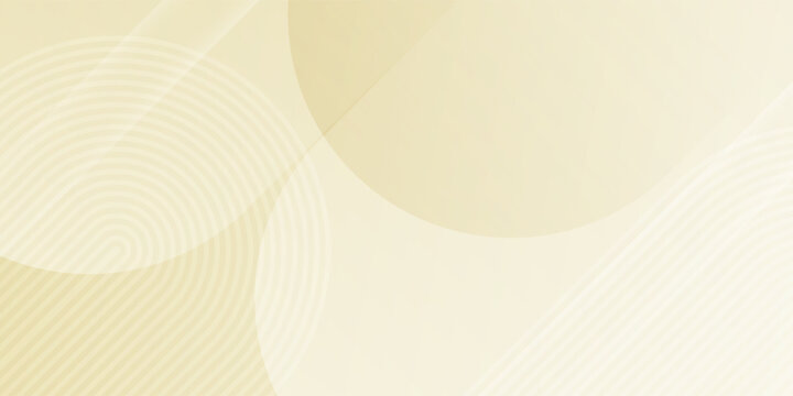 Abstract Beige and Cream Background with Minimalist Curved Parallel Lines and Soft Overlapping Geometric Shapes, Modern Elegant Vector Design for Web Banner and Corporate Presentation