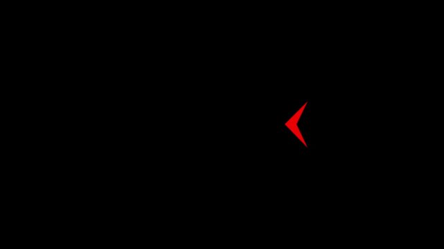 Red Modern Chevron Arrow Set Representing Speed and Motion Progress on Black Background