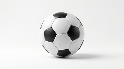Fototapeta premium Classic black and white soccer ball isolated on a white background