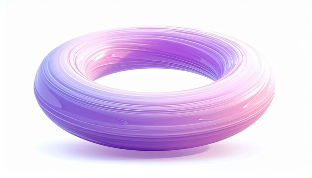 vibrant purple abstract torus loop with soft gradient glow minimal design
