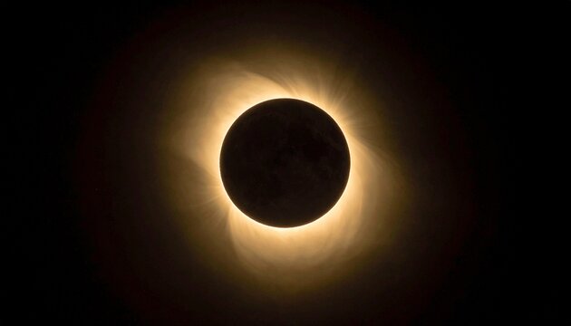 solar eclipse totality with glowing corona and dark sky astronomical phenomenon