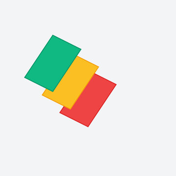 Isometric green yellow and red sports penalty cards for referee football soccer game rules graphic illustration