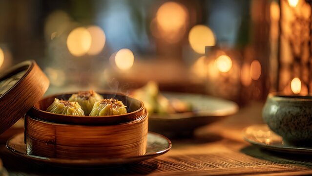 Steamed Dumplings Dim Sum.