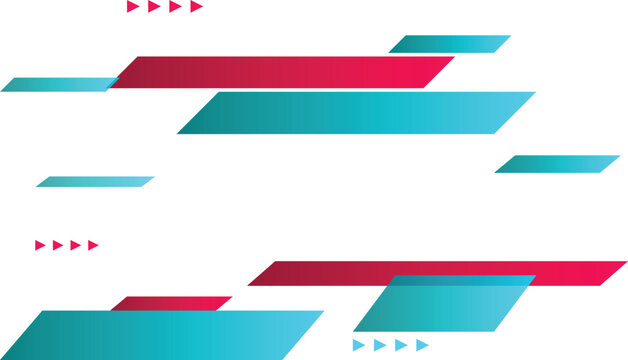 Abstract geometric shapes background with cyan and magenta parallelograms, modern tech design element