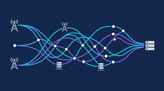 Network Connection Lines and Nodes.