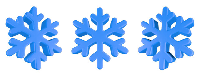 Fototapeta premium 3D icon snowflake icons