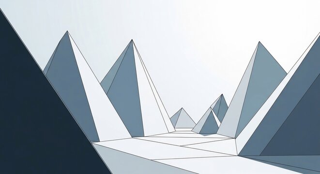 Abstract geometric landscape illustration