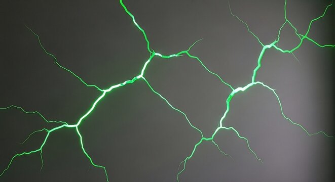 Abstract green cracked lines illustration