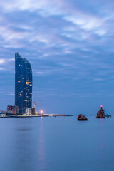 Night view of the Gulangyu Beach in Xiamen, Fujian Province, China. © Govan