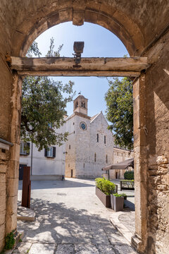 The Conversano Castle gate view in Italy