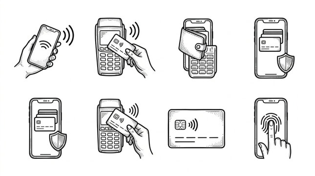 Mobile phone with payment methods.