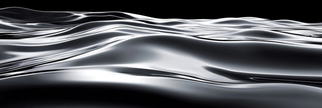Abstract Water Waves Reflecting Light in a Modern Background with Smooth Surfaces and Textures
