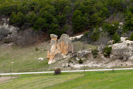Camel Rock is a rock formation within the Midas Ancient City (Yazılıkaya) ruins in Han, Eskişehir, part of the Phrygian archaeological landscape.