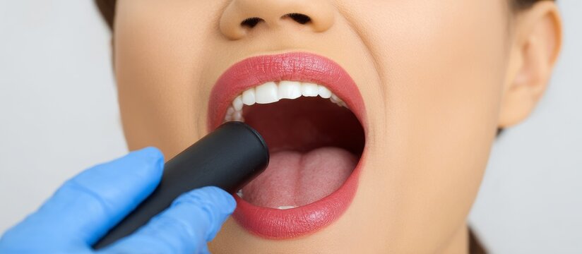 Dentist Examining Patients Mouth.