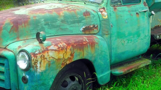 Rusty old American truck	