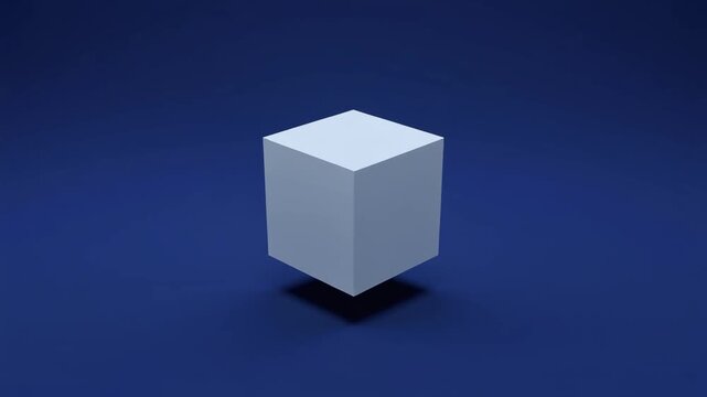 Abstract Geometric Cube Rotating Seamless Loop