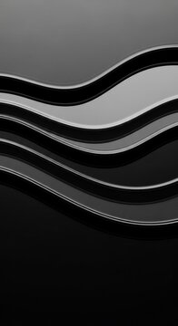 Abstract Black and White Wavy Lines Background Design.