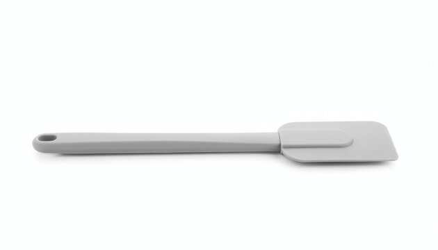 Matte grey silicone spatula isolated