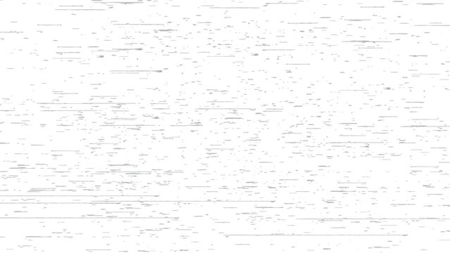 Digital glitchy noise pattern with horizontal lines and pixels on transparent background