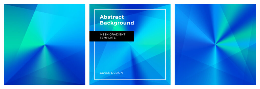 Abstract radial gradient backgrounds. Vibrant blue and green glow, smooth geometric layers, depth. Futuristic high-tech bg for fintech dashboards, AI interfaces, data visualization, modern UI design
