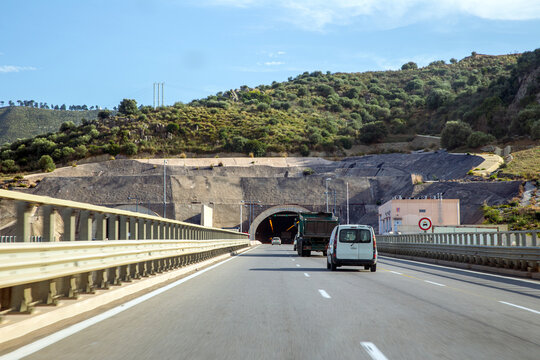 Entrance to road tunnel on the way to Constantine. Algeria