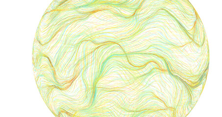 Obraz premium Abstract and artistic representation of a colorful sphere. Graphic illustration with vibrant colors