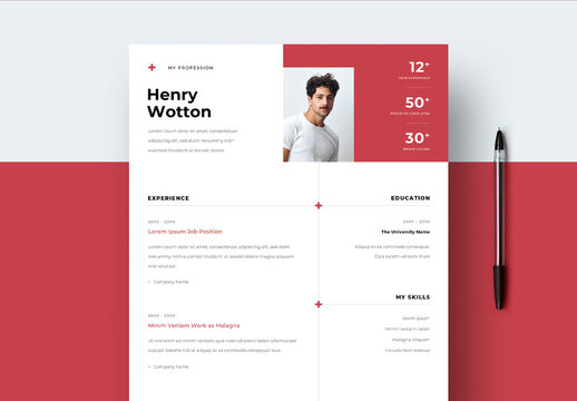 Professional CV with Profile Metrics