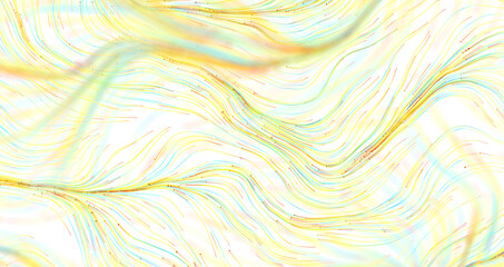 Dynamic abstract background of flowing lines in yellow and blue. Great for modern design, motion gra © vegefox.com