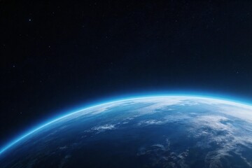 Obraz premium Earth from space with atmosphere