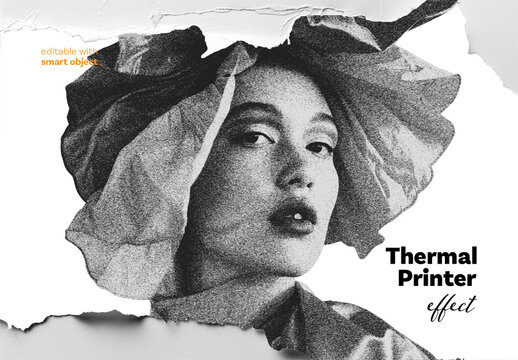 Thermal Printer Photo Effect