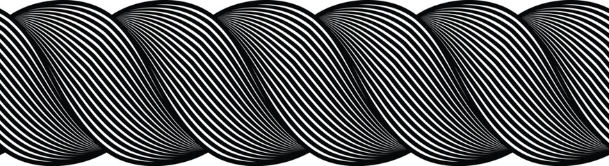 Black and white abstract rope pattern divider © MDSALAUDDIN