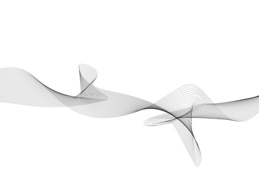Abstract black and white wave pattern with central flowing line design and minimalist aesthetic abstract background movement