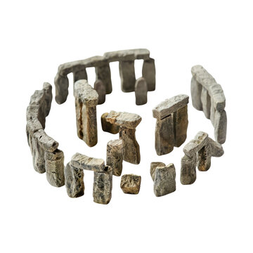 Detailed Stonehenge isolated on transparent background PNG element
