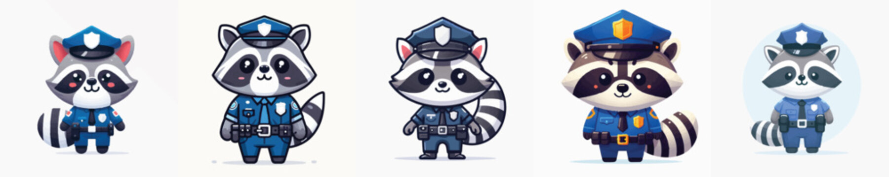vector of raccoon police