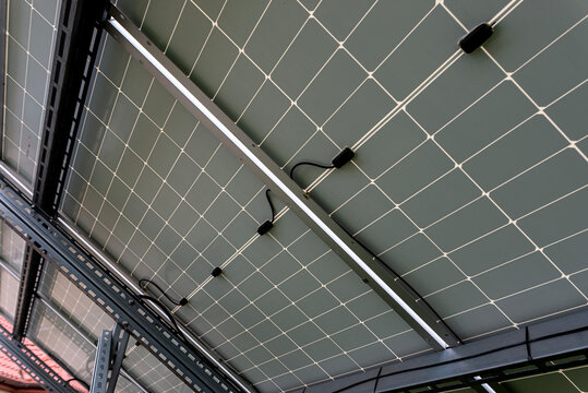 Photovoltaic solar panels generating sustainable home energy in poland