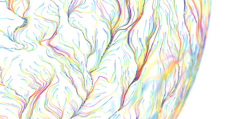 Obraz premium Artistic abstract with vibrant multicolored lines, flowing curves. Modern design elements