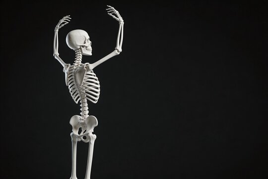 Human skeleton in dance pose